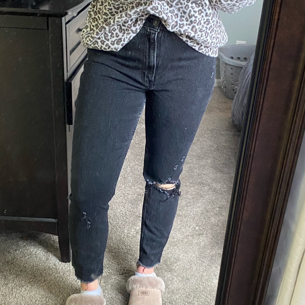 Abercrombie The Skinny High Rise Black Jean